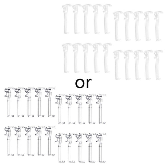 Laikoutd 20Pcs 3.25 Inch Hidden Valance Clips Window Blind Clear Retainer Clamp