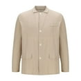 thumbnail image 2 of Maplenight Mens Lightweight Shirt Jacket Lapel Long Sleeve Button Down Casual Overshirt for Summer Fall, 2 of 5