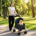 thumbnail image 2 of PawHut Foldable Pet Stroller for Small Dogs and Cats with Mesh Windows, 2 of 10