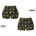 thumbnail image 5 of Kdxio Mardi Gras1 Print Workout Shorts for Women Seamless Soft Smooth Gym Yoga Scrunch Active Shorts, 5 of 9