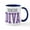 White/Navy Inside, variant on CafePress - Domino DIVA Mug - 11 oz Ceramic Mug - Novelty Coffee Tea Cup