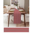 thumbnail image 6 of Table Runner Dresser Scarf 13 x 72 Inch Red White Stripes Texture Table Runners Non-Slip Heat Kitchen Dining Table Decor for Kitchen Farmhouse Indoor Outdoor Home Party, 6 of 7