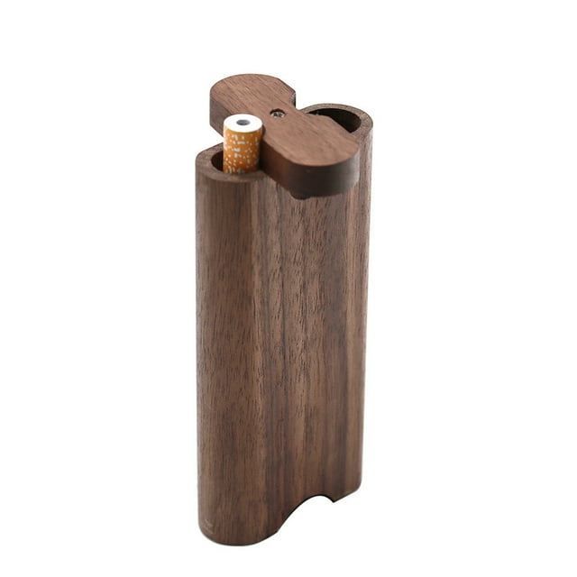 Pipa giratoria de madera, accesorios para fumar, pipa de madera, estuche de madera para cigarrillos