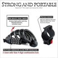 thumbnail image 3 of Bike Lock, High Security, 5 Digit Resettable Combination Coiling Cable Lock Best For Bicycle Outdoors, 1.2mx12mm,blue, 3 of 5