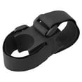 2Pcs Black Rubber Bike Front Lamp Light Clamp Headlight Holder