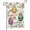 12x18 Pouces, variante sur Il Est Ressuscité Drapeau de Jardin de Pâques - 12x18 Pouces Fleurs en Toile de Jute Double Face Croix Décoration Extérieure de Ferme