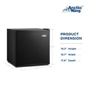 Arctic King 1.7 Cu Ft Compact Refrigerator, Black – Energy Star Mini Fridge for Dorm, Office, Bedroom