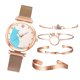 thumbnail image 2 of Elegante reloj de 34 mm para mujer con , conjunto de , banda de Oro rosa Hugo brazalete de reloj de acero inoxidable, 2 of 10