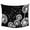 Black, variant on White Dandelion Small Tapestry for Bedroom Wall Hanging Tapestry,Spring Flowers Botanical Vintage Black Ceiling Backdrop Tapestries Poster Blanket Wall Decor for Teens Room Living Room Dorm 23" x 28"