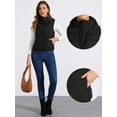 thumbnail image 2 of DARING DIVA Women's Stand Collar Lightweight Zip Up Vest XL Black, 2 of 6
