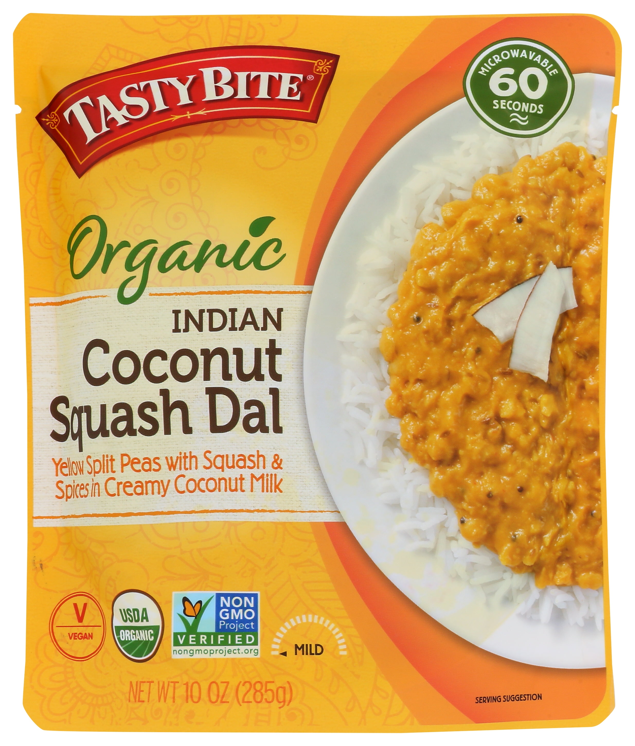 Tasty Bite Organic Mild Indian Coconut Squash Dal, 10 oz