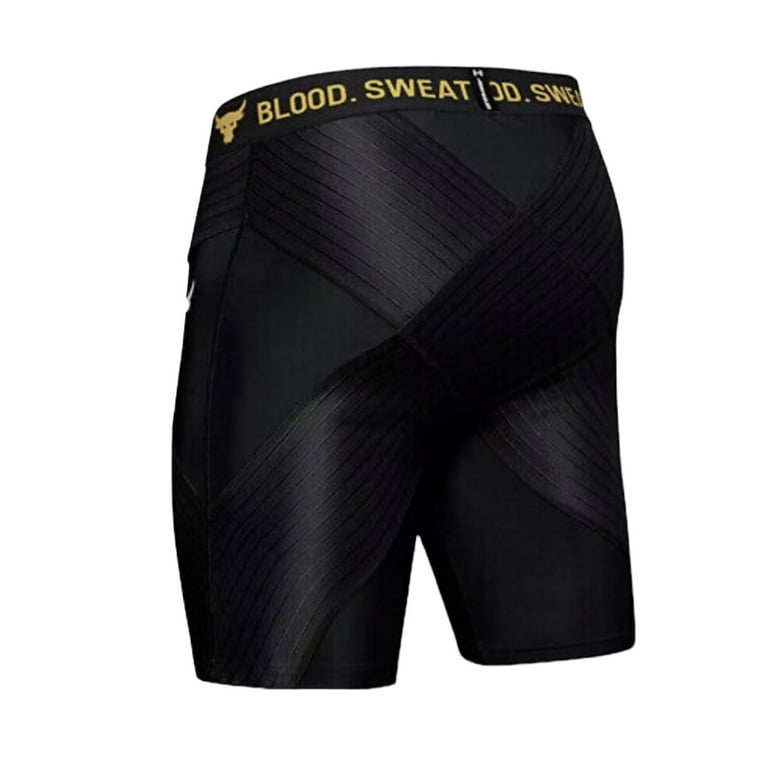 Buy Under Armour Men's Project Rock Compression Shorts Black in