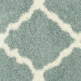 thumbnail image 3 of SAFAVIEH Daley Geometric Plush Shag Area Rug, Seafoam/Ivory, 8'6" x 12', 3 of 9