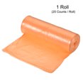 thumbnail image 3 of Uxcell 4-6 Gallon Small Trash Bags Waste Basket Liners Orange, 20 Counts / Roll, 3 of 5
