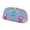 B, variant on geerera Large Capacity Pencil Case, Denim & PU Spliced Pen Organizer, Semi-Circular Zipper Pouch for Office, Art & Cosmetic Supplies, 8x4.7x3.1 Inch