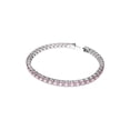 thumbnail image 2 of Pulsera de tenis Swarovski Matrix con cristales redondos rosas, 2 of 7