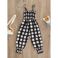 thumbnail image 2 of SAYOO Kids Summer Jumpsuits Daisy Print Elastic Tied-Up Strappy Sleeveless Siamese Trousers for Girls 9 Months to 3 Years, 2 of 9