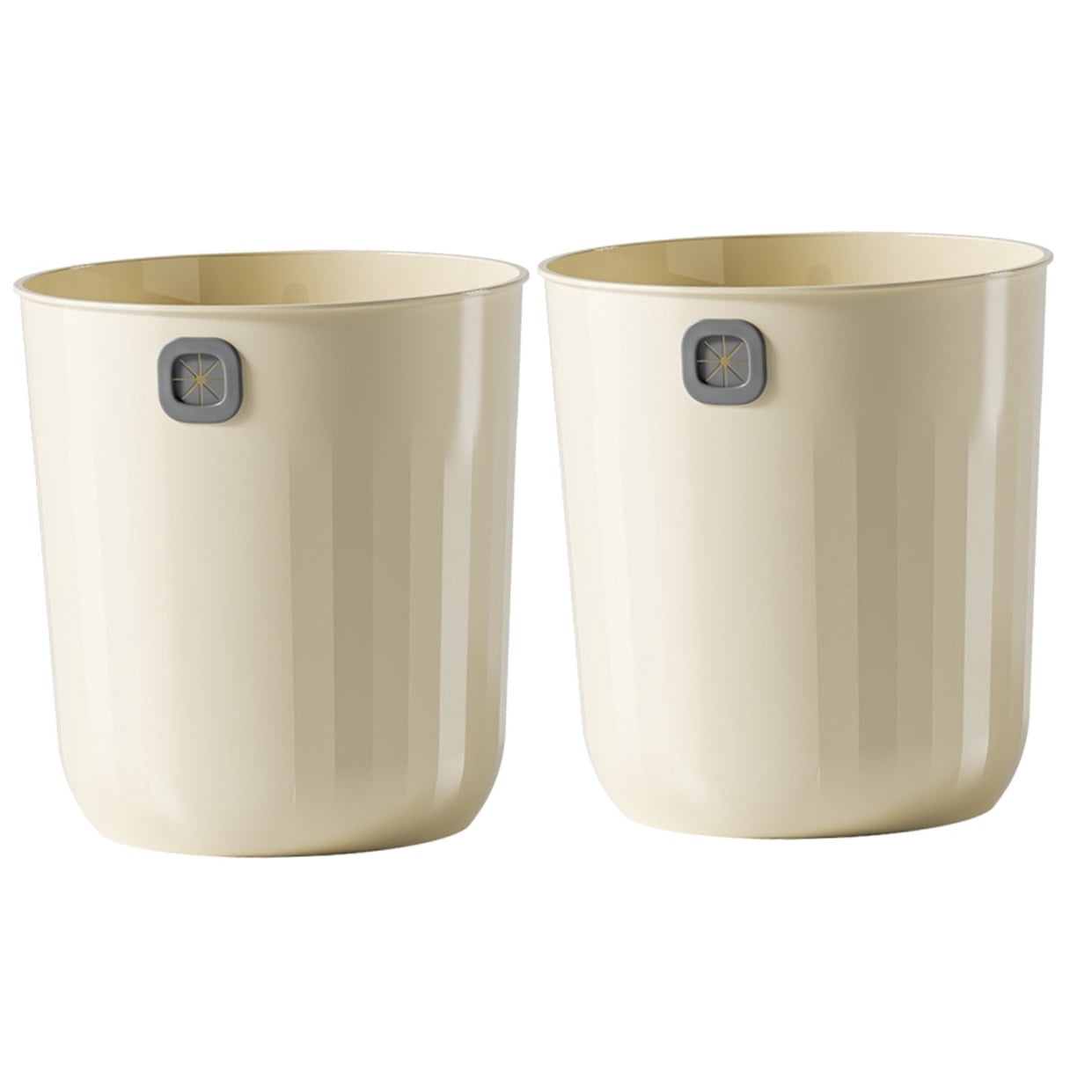 Masteelf 2pcs Trash Can No Lid Garbage Can Waste Basket Garbage Container for Bathroom