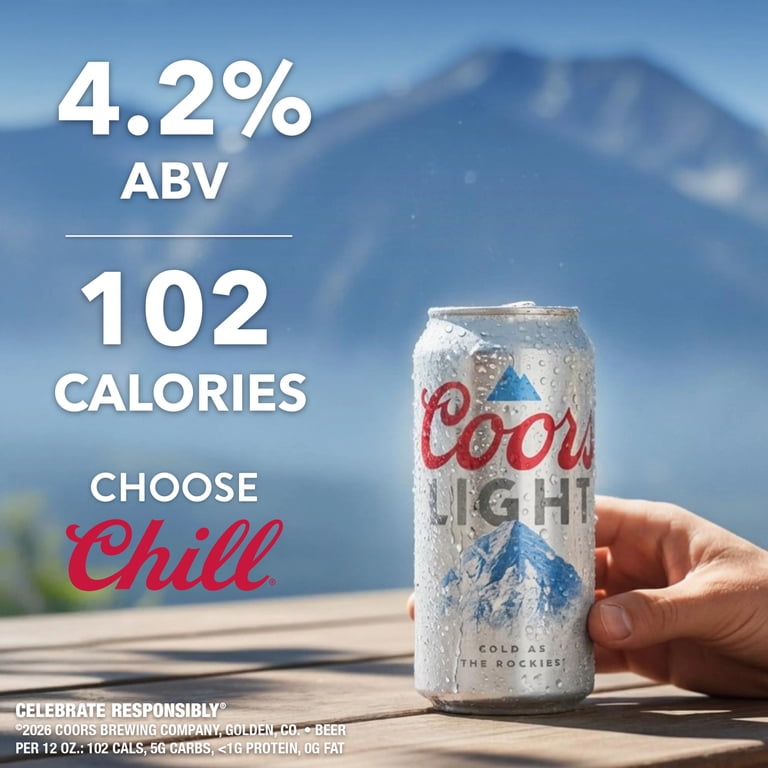 Coors Light American Beer, 30 Pack, 12 fl oz Aluminum Cans, 4.2