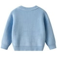thumbnail image 6 of KPOPLK Boys' Long Sleeve Sweater Pullover 100% Cotton Multicolor Stripe Sweaters(3-6 Months,R101-Blue), 6 of 9