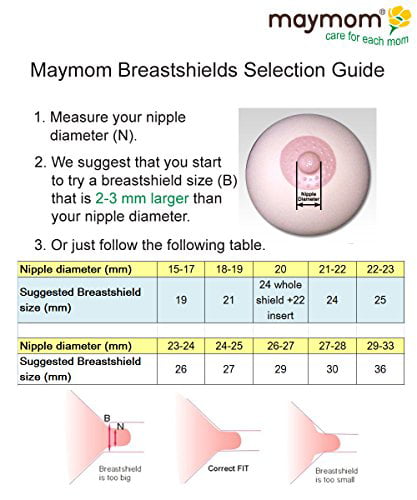 Medium-Sized breastshields Maymom BreastPump Kit for Medela Pump in Style Pump 