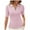 Pink, variant on ZyeKqe Womens Top Half Sleeve V Neck Zipper Collared Work Shirts Slim Fitted Dressy Casual Blouses