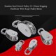 thumbnail image 5 of Single Pulley M15 Steel Wheel Block Heavy Duty Pulley Roller Loading 304 Stainless Silver (Double Pulley M25), 5 of 5
