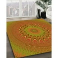 thumbnail image 3 of Ahgly Company Machine Washable Indoor Round Transitional Caramel Brown Area Rugs, 3' Round, 3 of 7