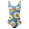 thumbnail image 3 of Gubotare Women One Piece Bathing Suit Tummy Control High Waisted Bathing Suit,White S, 3 of 4