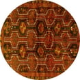thumbnail image 1 of Ahgly Company Machine Washable Indoor Round Persian Yellow Traditional Area Rugs, 6' Round, 1 of 4