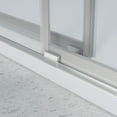thumbnail image 5 of 66 in. W x 76 in. H Soft-closing Double Sliding Frameless Shower Enclosure With Clear Glass in Brushed Nickel, 5 of 7