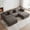 Khaki, variant on NNSNG 110"Sectional Sofa for Living Room,5-Seater Boneless Couch,Modular U-Shaped Couch for Living Room Home,72 Hour Rebound,No Assembly Required,Grey