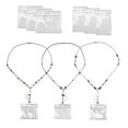 thumbnail image 3 of CordóN de Carretes RetráCtil 3 Piezas con Soporte IdentificacióN Tarjeta Nombre para Mujer Collar Cuentas Moda, 3 of 5