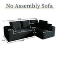 thumbnail image 3 of Sodrens 104" Cloud Sectional Couch with L-Shape Chaise,Modern Modular Sofa with Deep Seat,Upholstered Couches for Living Room Bedroom,No Assembly Required,Black, 3 of 6