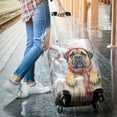 thumbnail image 3 of Playful Bullmastiff Welcomes Winter Snowy Day with Cardinal Bird Travel Luggage Cover Dog Lover Suitcase Dust Protective Decor - 2017, 3 of 5