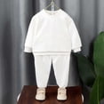 thumbnail image 2 of LYHaoo Boys Autumn Sets Girls Baby Hoodies Two Piece Sets Children's Casual Clothes For Young Kids Small To Medium Toddler Clothing For Ages 2 10 Hoodie Sizes 130 White, 2 of 5
