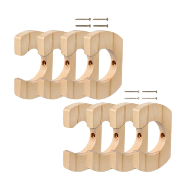 guohui Support 4 Pcs en Bois Robuste pour Pagaies, Cintre, Support de Rame Robuste, Décoratif, 4 Paires