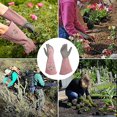 thumbnail image 5 of Une Paire De(m17.5cm)ros Gants Jardinage Femme Cuir,anti-piqre Avec Manche Longue, Gants De Jardin Femme Elegant Avec Broderie Exquise, 5 of 5