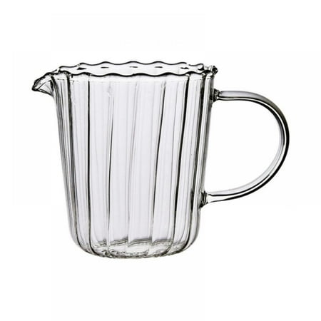 

Glass Coffee Mug Premium Classical Vertical Stripes Glass Tea Cup for Juice Milk Coffee