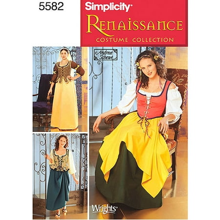 Simplicity Misses' Size 12-20 Renaissance Costumes Pattern, 1 Each