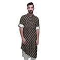 thumbnail image 5 of Atasi Mandarin Collar Printed Rayon Traditional Kurta For Men Casual Shirt, 5 of 6