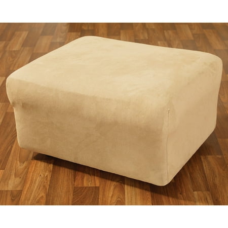 Sure Fit Stretch Suede Ottoman Slipcover