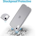 thumbnail image 6 of Compatible with iPhone XR Case Clear Soft Transparent Shockproof Protective Slim Thin Bumper Phone Cover for iPhone XR, Clear Black, 6 of 7