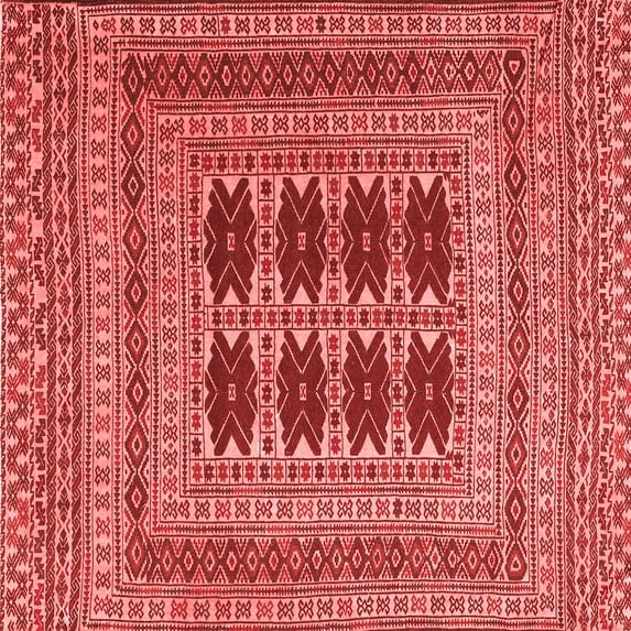 Ahgly Company Indoor Square Southwestern Red Country Area Rugs, 8' Square