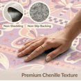 thumbnail image 6 of ODIKA 3'x5' Washable Accent Rug Pet Friendly, Non-Shedding Mat Mirrored Purple Wing Motif Detail Peach Geometric Playroom for Bedside, Nursery Room, 6 of 7