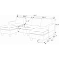 thumbnail image 2 of U Shaped Sectional Sofa,6-Seats Modular Corduroy Sofa Couch with Ottoman for Living Room,Green, 2 of 7