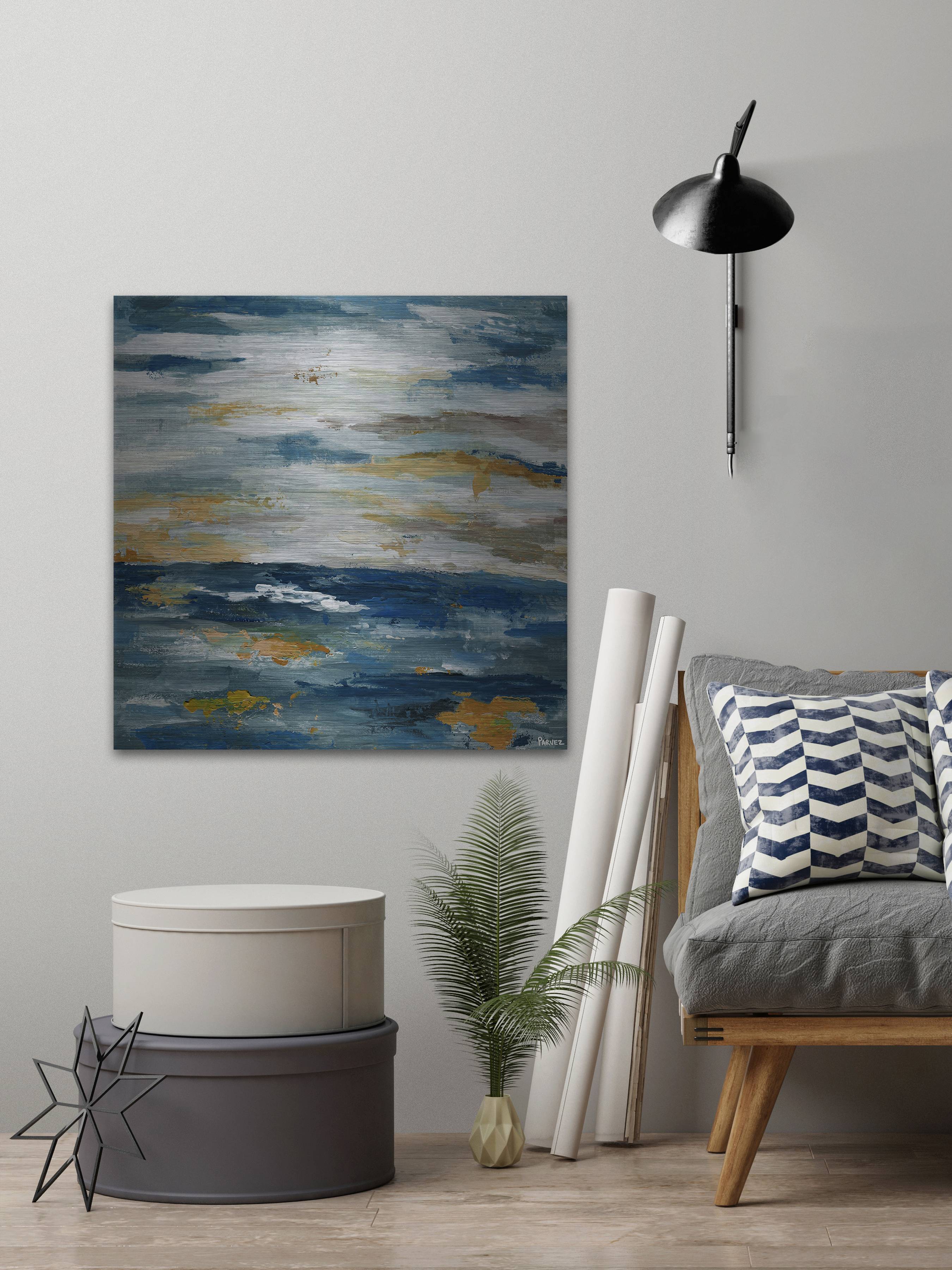 Parvez Taj "Rusty Water" Painting Print on Brushed Aluminum
