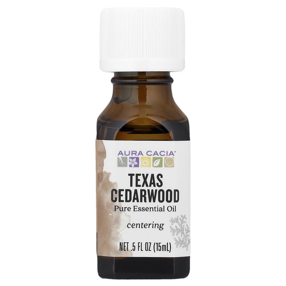 Aura Cacia Pure Essential Oil, Texas Cedarwood, 0.5 Fl Oz