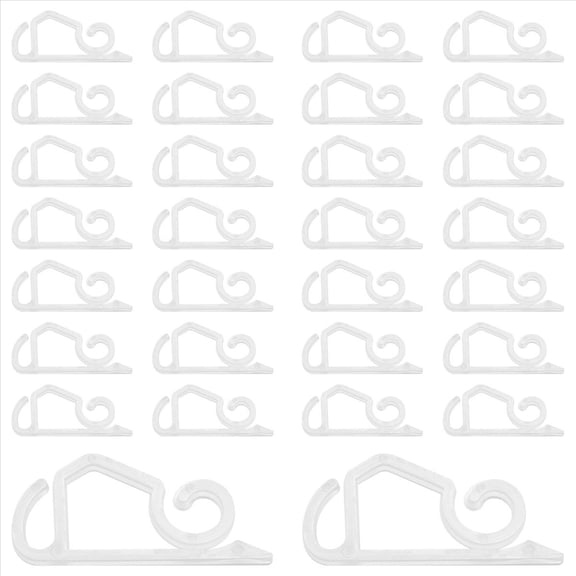 120 Pack Christmas Light Clips Outdoor -Weatherproof Christmas Light Hangers Gutter Hooks for Christmas Holiday White