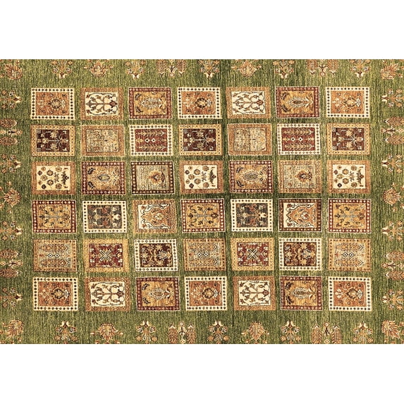 Ahgly Company Indoor Rectangle Abstract Brown Modern Area Rugs, 5' x 7'